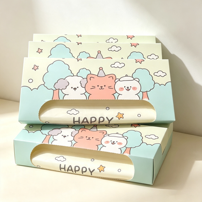 Cartoon-Themed Storage & Cleaning Set (Includes Desktop Trash Bin, Tissue Box, Portable Cleaning Bag)
