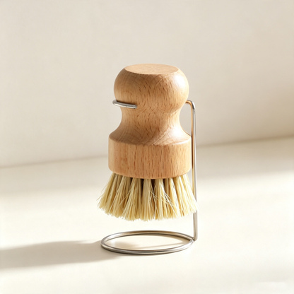 Natural Sisal Wooden Cleaning Brush (Multi-functional Kitchen Pot, Dish & Vegetable Scrubber)
