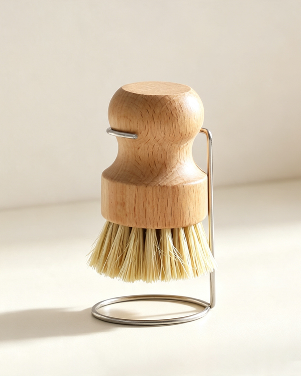 Natural Sisal Wooden Cleaning Brush (Multi-functional Kitchen Pot, Dish & Vegetable Scrubber)