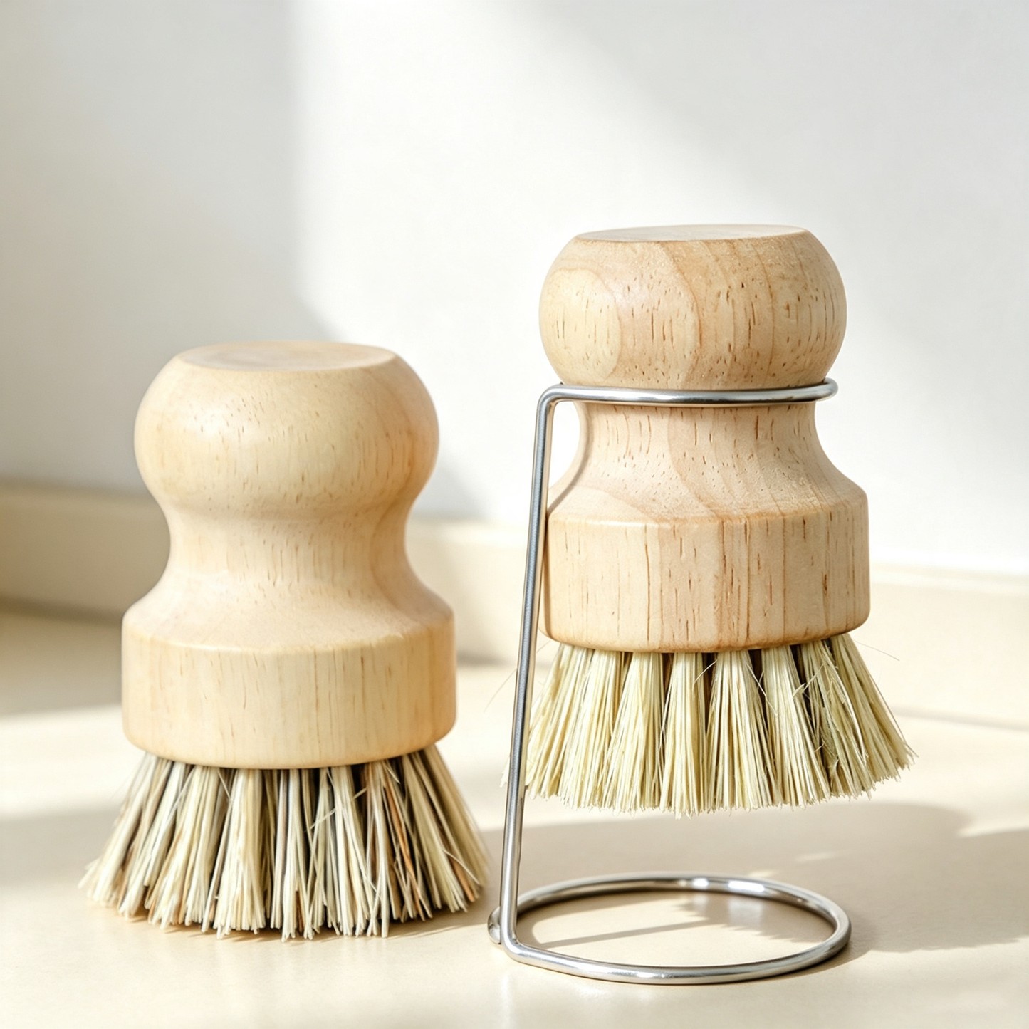 Natural Sisal Wooden Cleaning Brush (Multi-functional Kitchen Pot, Dish & Vegetable Scrubber)