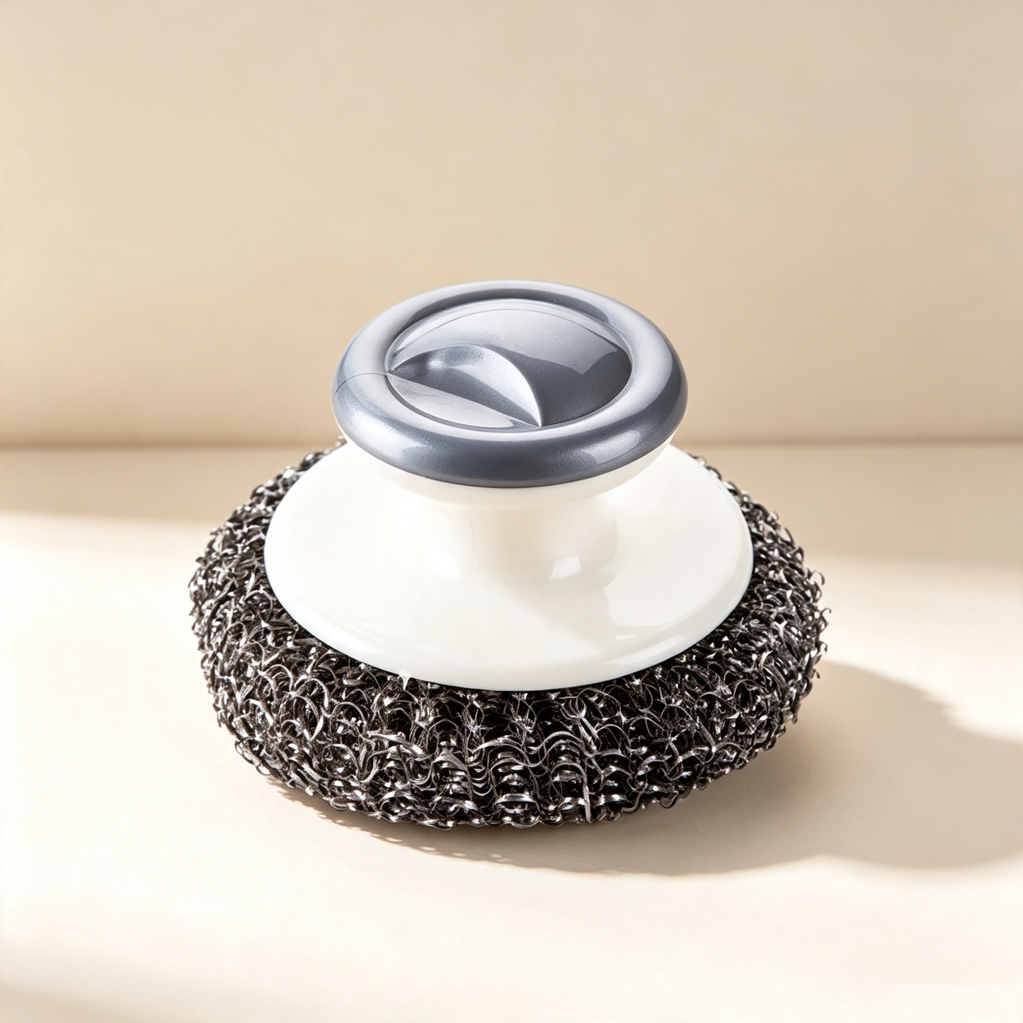 Stainless Steel Wire Ball Cleaning Brush with Handle (Multi-functional Kitchen Pot & Dish Scrubber)