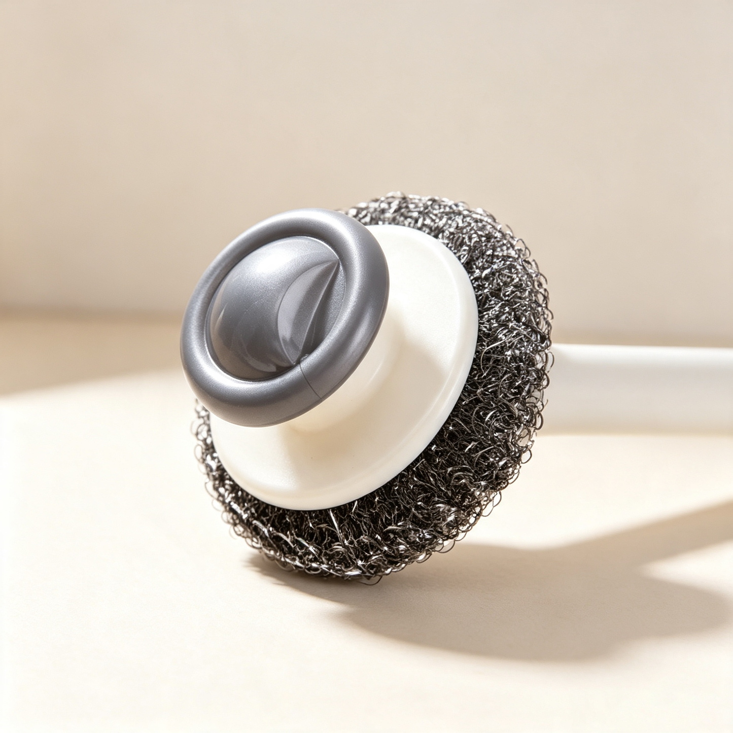Stainless Steel Wire Ball Cleaning Brush with Handle (Multi-functional Kitchen Pot & Dish Scrubber)